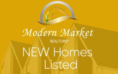 Modern Market REALTORS® graphic announcing new homes listed for sale.