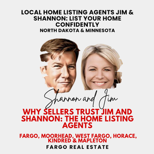 Jim and Shannon, local home listing agents with Modern Market REALTORS®, serving Fargo, Moorhead, West Fargo, Horace, Kindred, and Mapleton — trusted real estate agents helping sellers list their homes confidently across North Dakota and Minnesota.