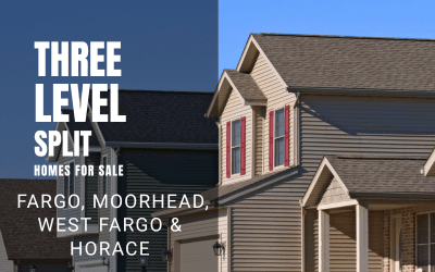 Three-level split homes for sale in Fargo, Moorhead, West Fargo, and Horace.