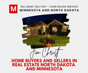 Modern Market REALTORS®—Jim Christl: Fargo real estate for home buyers & sellers in North Dakota and Minnesota; illuminated home at night.