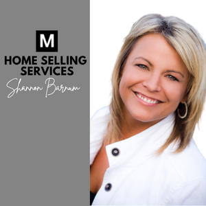 Headshot of Shannon Barnum smiling confidently in a white jacket, with the Modern Market REALTORS® red-M logo and her name overlaid